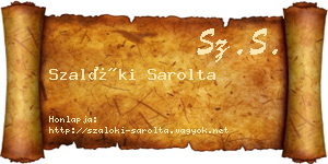 Szalóki Sarolta névjegykártya